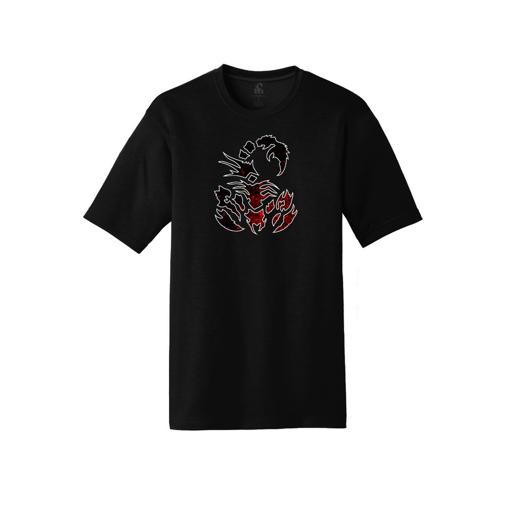Red Lava Scorpion 21 Black T-Shirt